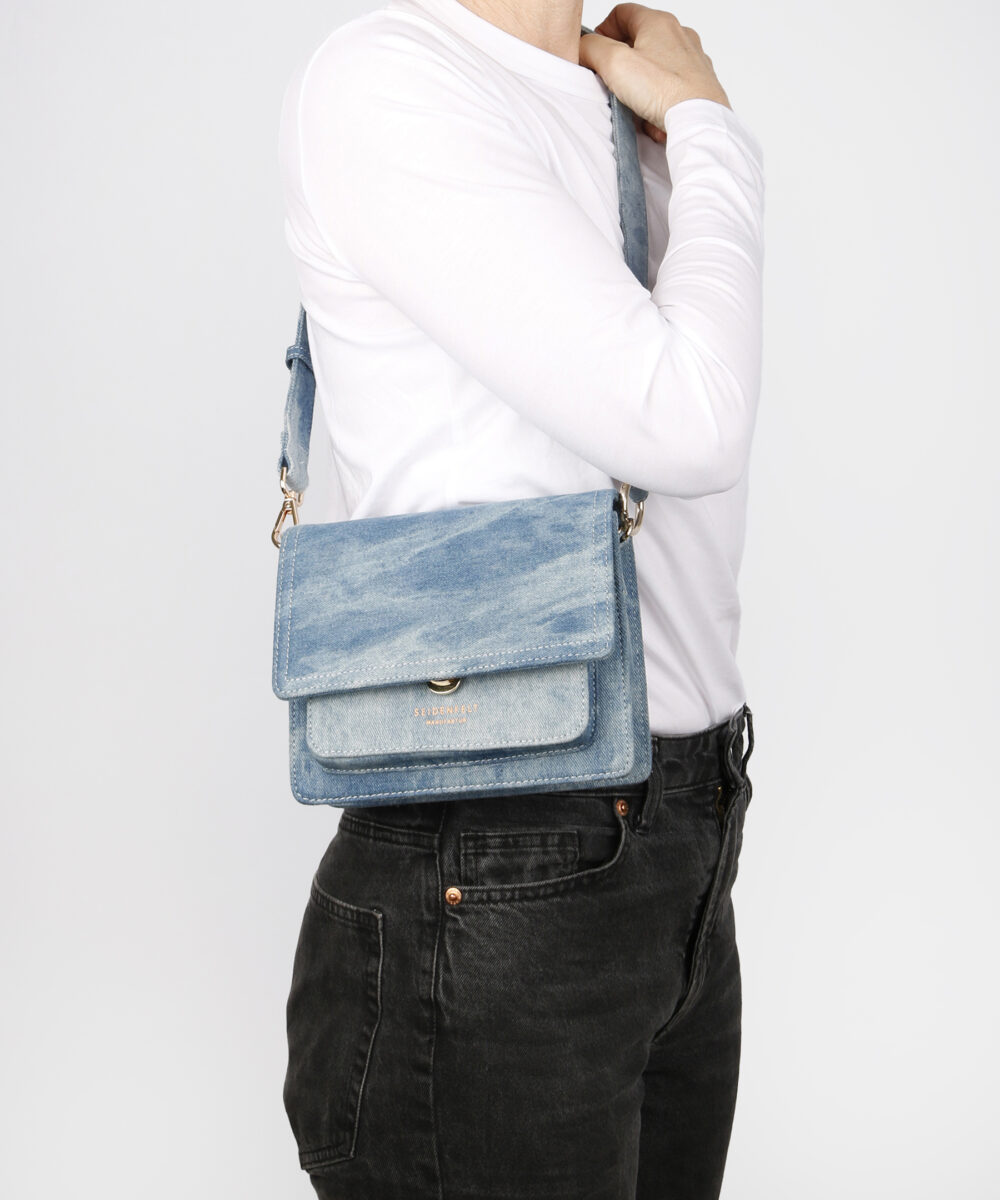 SEIDENFELT Tasche Meldal Crossbag Denim Blue Tragebild OS