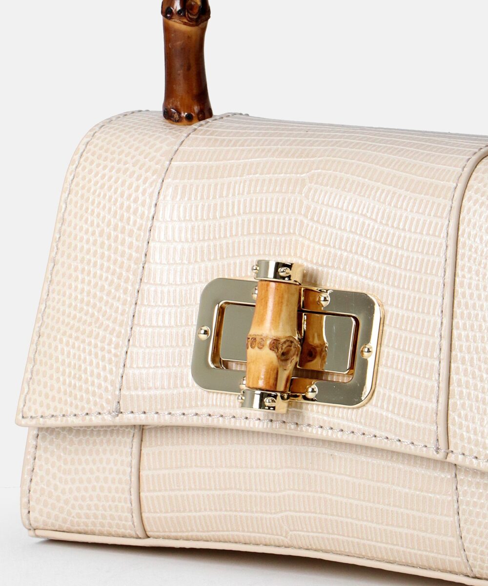 Seidenfelt Tasche Sorken Handbag  Structure Beige Gold