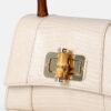 Seidenfelt Tasche Sorken Handbag  Structure Beige Gold