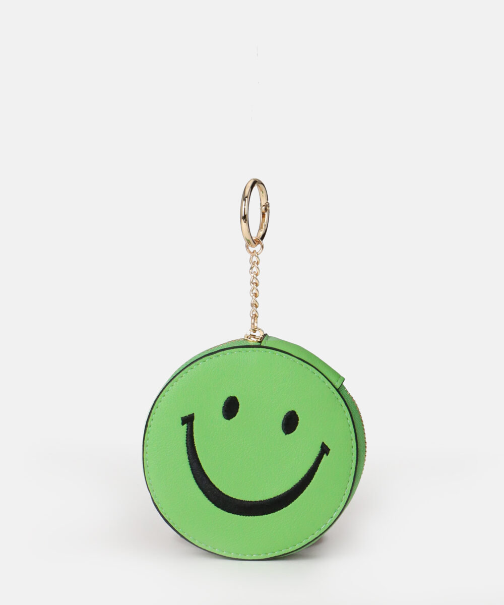 SEIDENFELT Geldbörse Smiling Face Charm Matcha Green OS