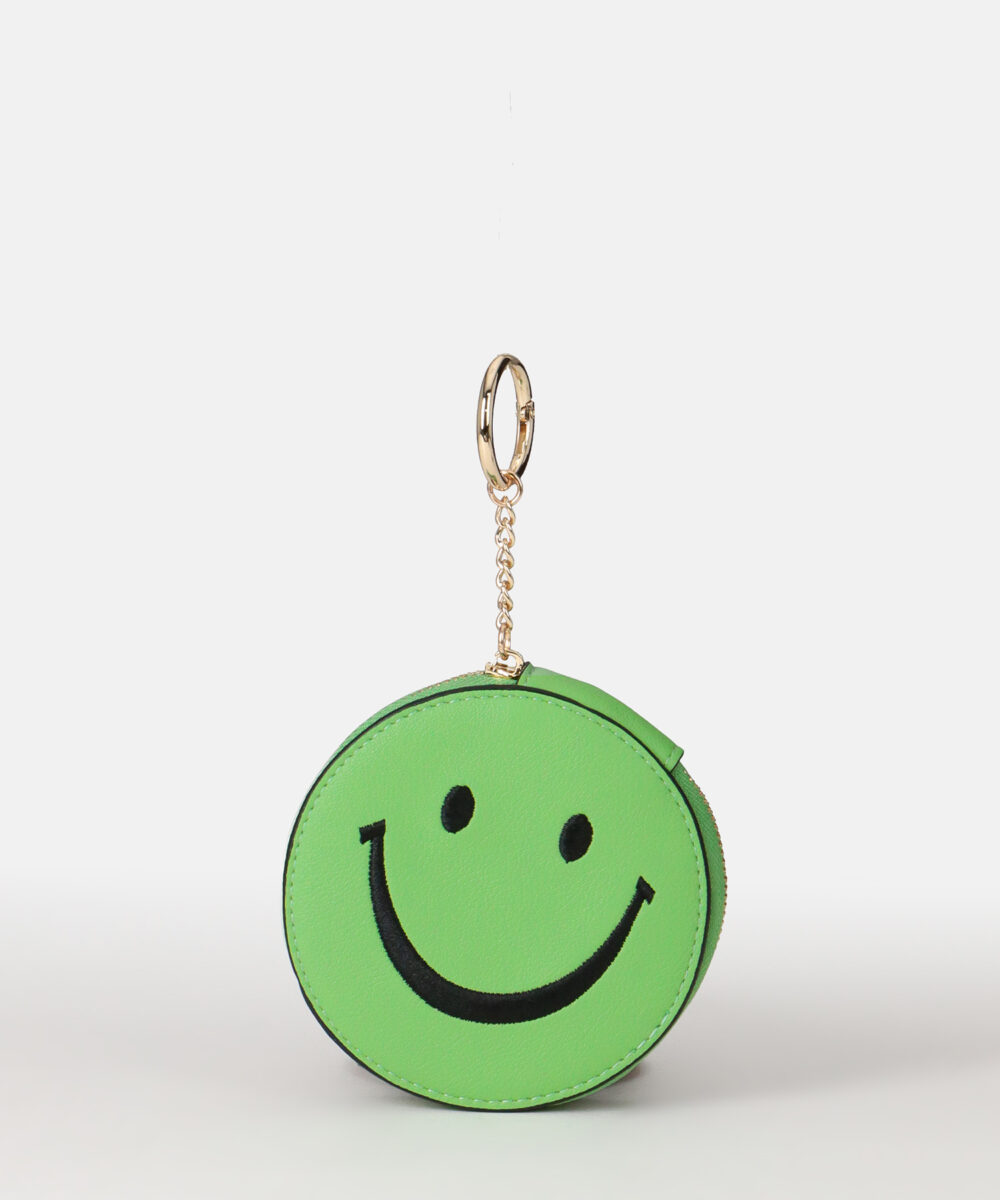 SEIDENFELT Geldbörse Smiling Face Charm Matcha Green OS