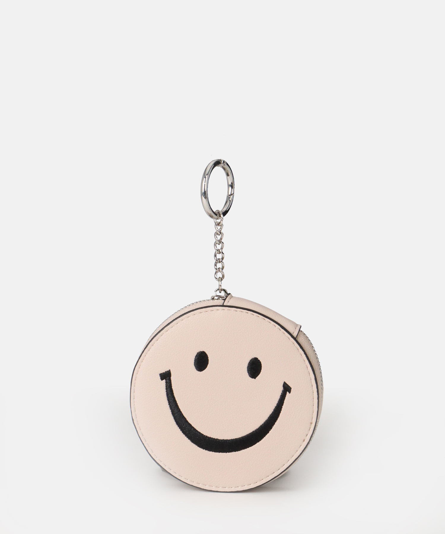 SEIDENFELT Geldbörse Smiling Face Charm Chalk OS