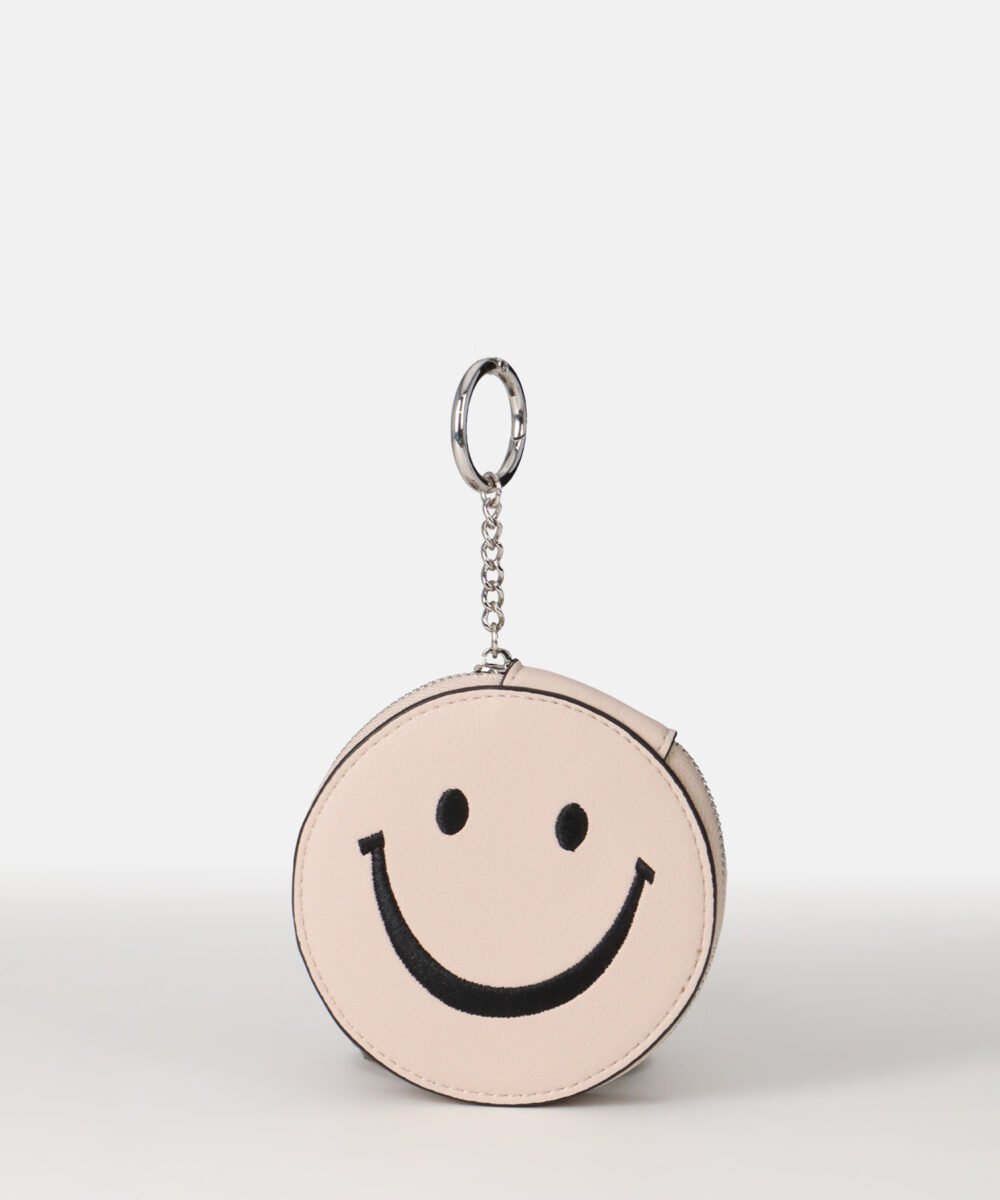SEIDENFELT Geldbörse Smiling Face Charm Chalk OS