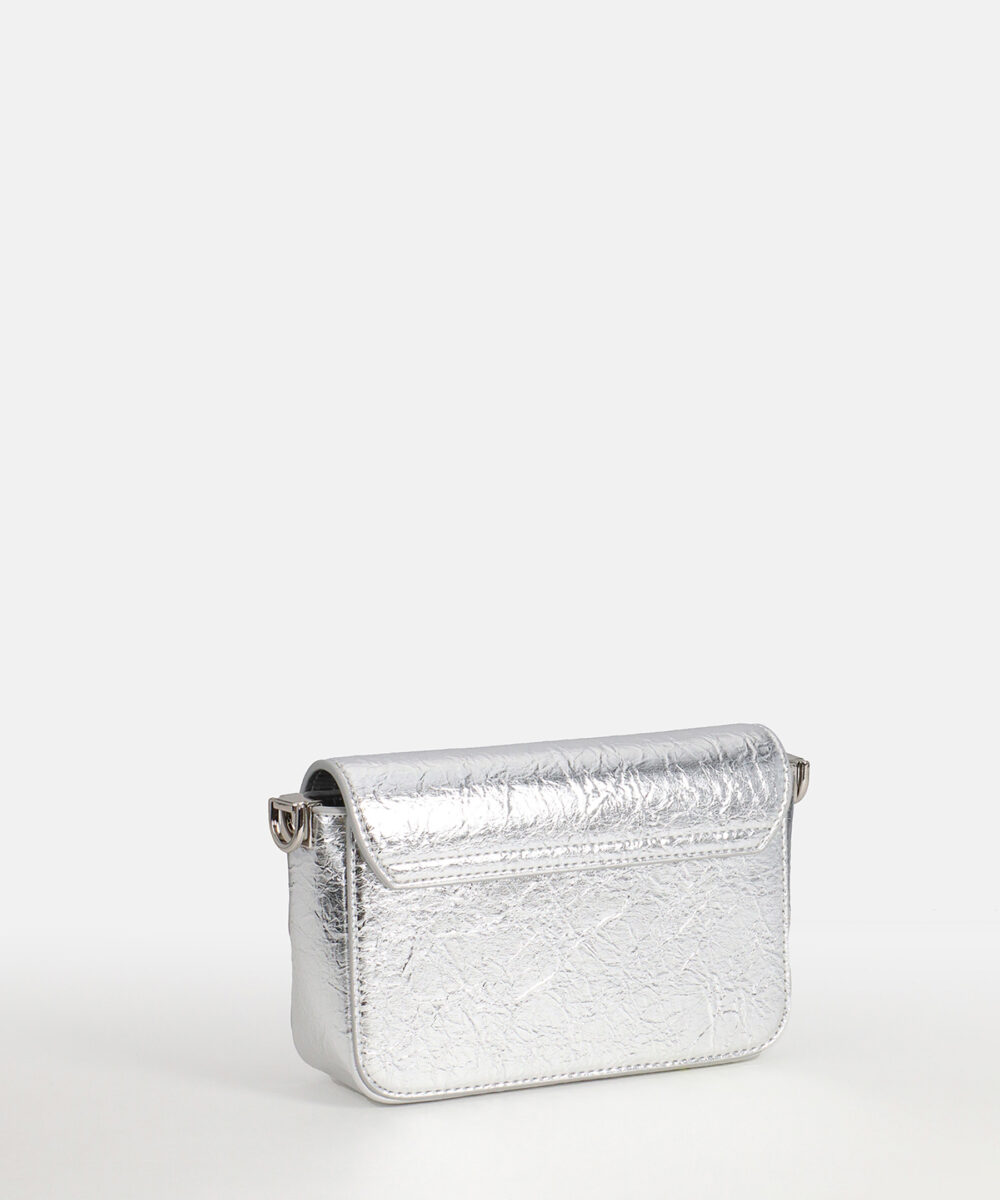 SEIDENFELT Tasche Sandby Box Crossbag Crinkle Silver OS